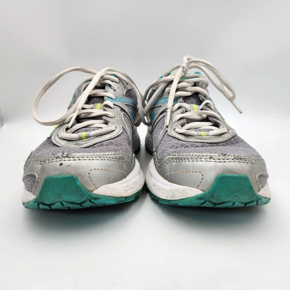 Saucony‎ Grid Cohesion 10 S15333-1 Sneakers Womens US 8 Gray Teal Running Shoes